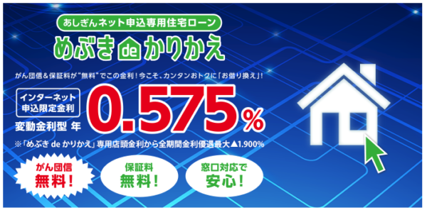 足利銀行のめぶきde借り換え