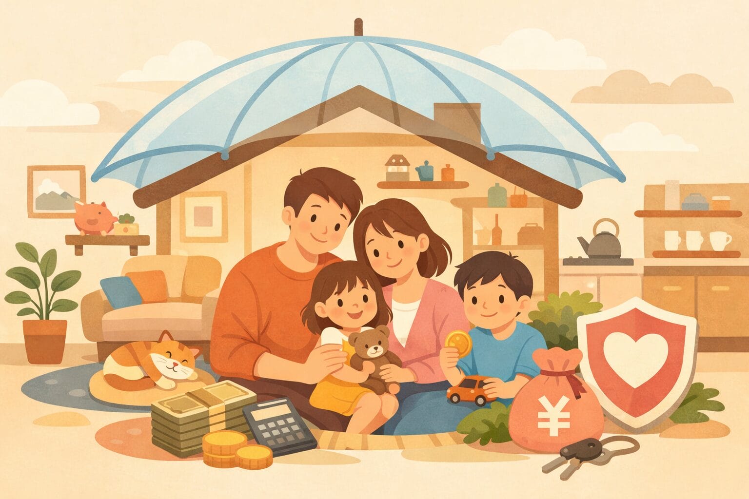団信で家族の暮らしを守るイメージ