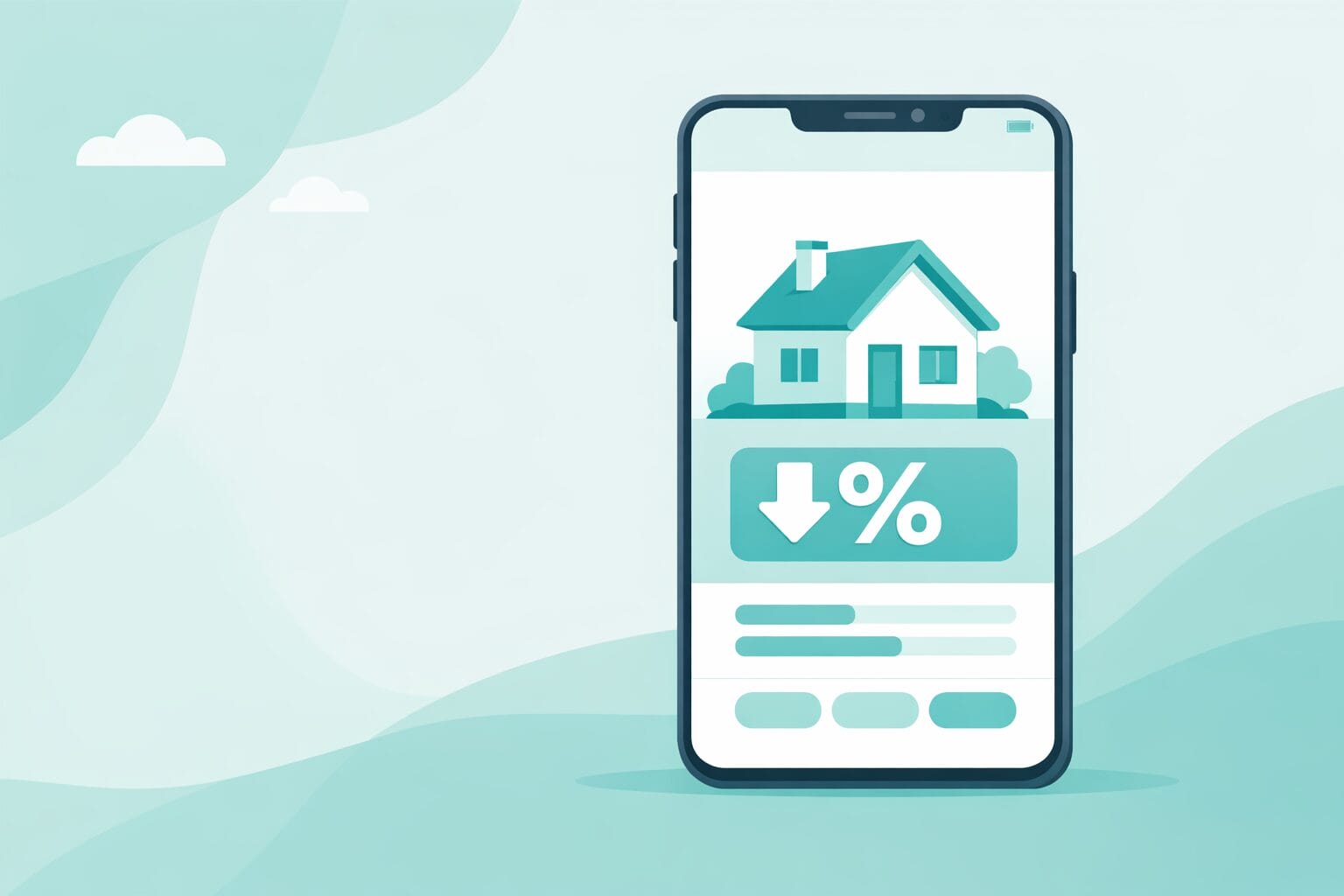 スマホで申し込むネット銀行の住宅ローンのイメージ