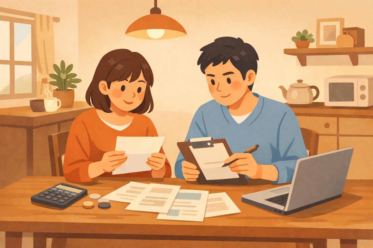 楽天銀行の住宅ローン金利を家族で確認するイメージ