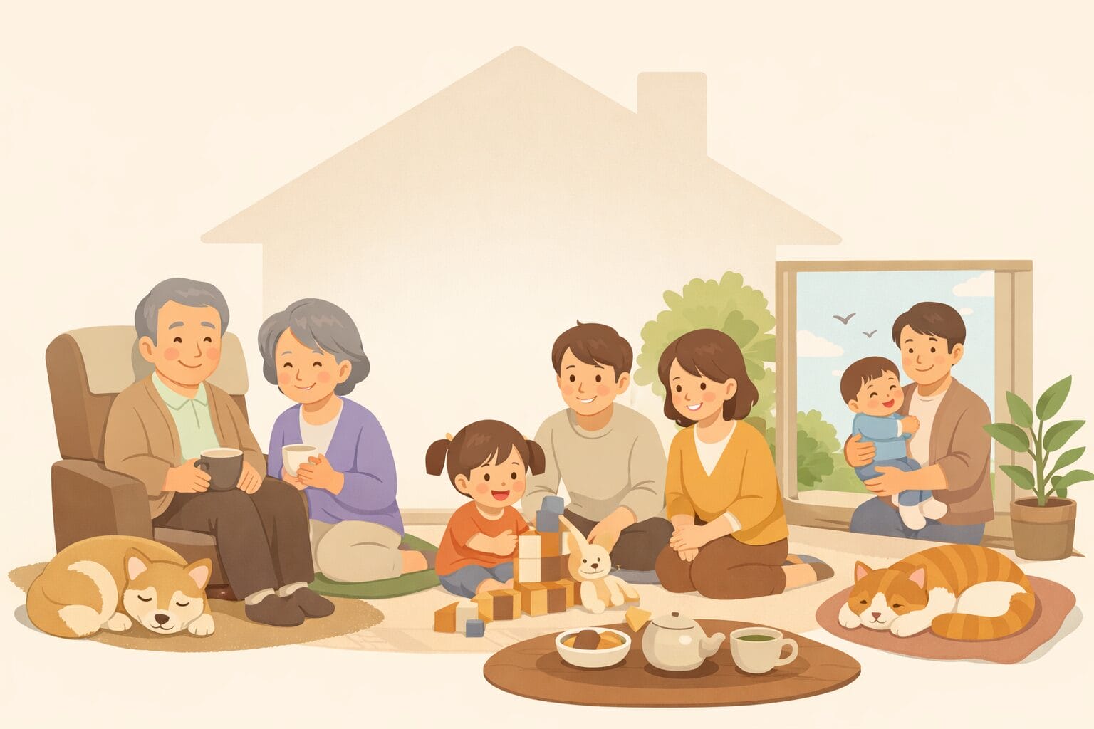 自宅で穏やかに暮らすシニア夫婦のイメージ