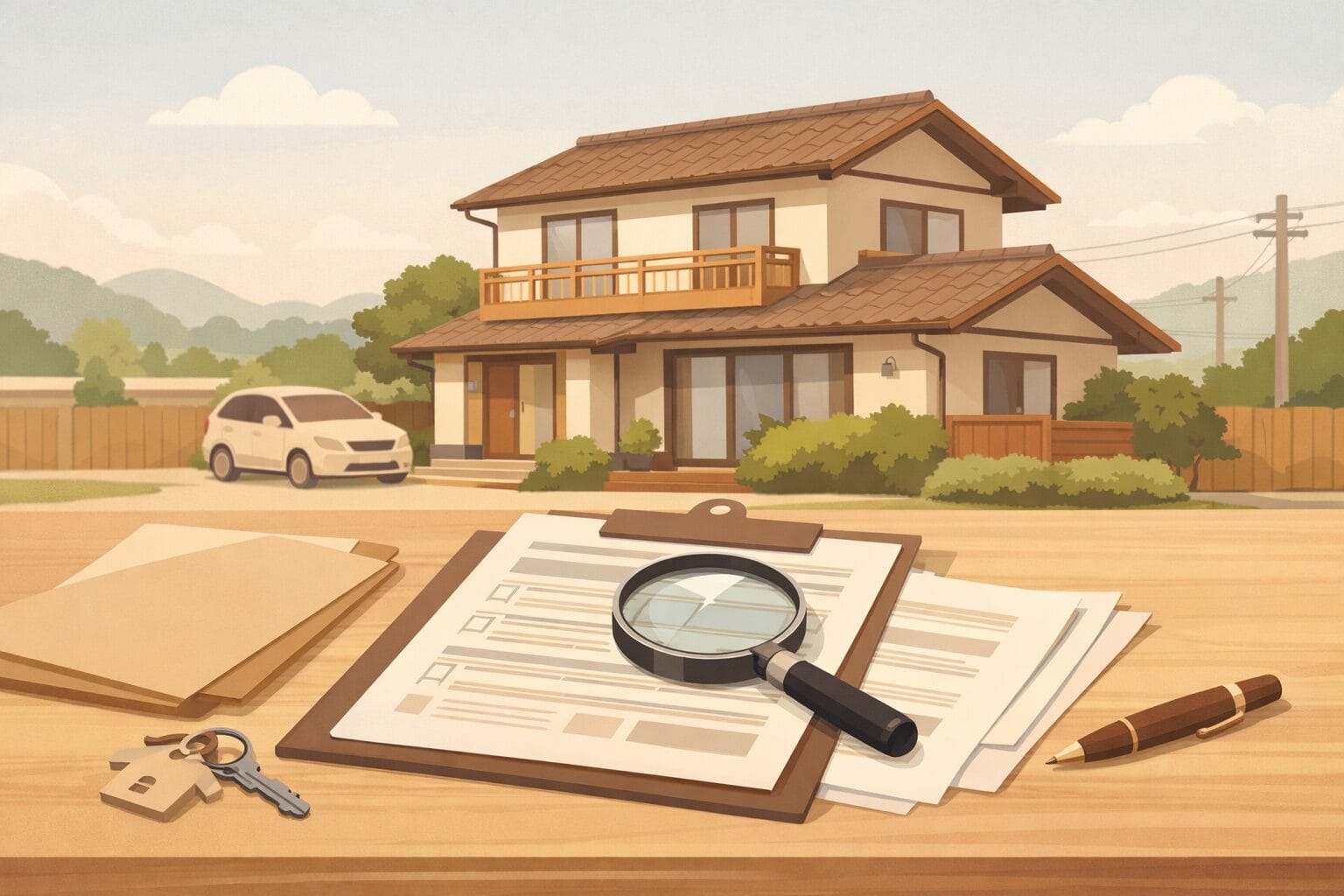 住宅ローンの書類を確認するイメージ