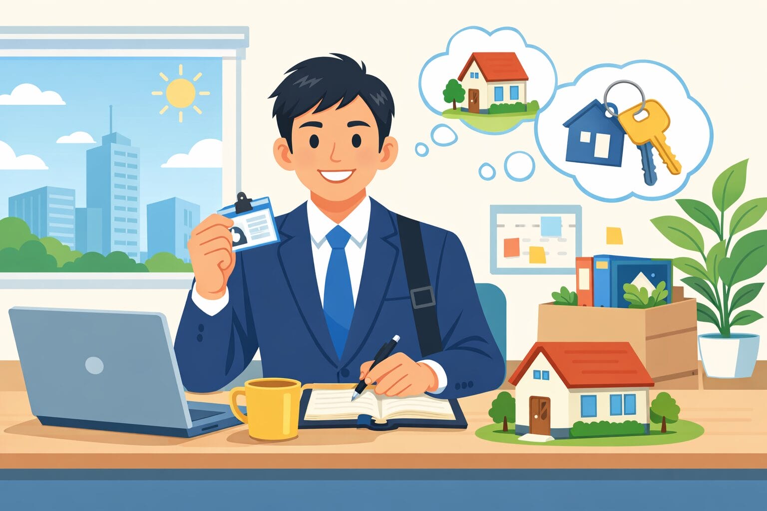 転職直後に住宅ローンを検討する人のイメージ