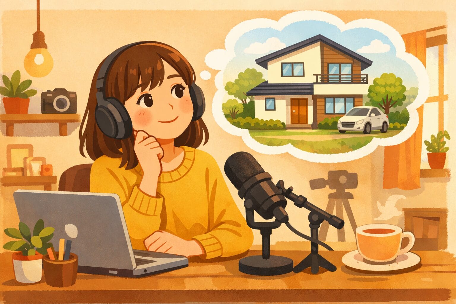 住宅ローンを検討する配信活動者のイメージ