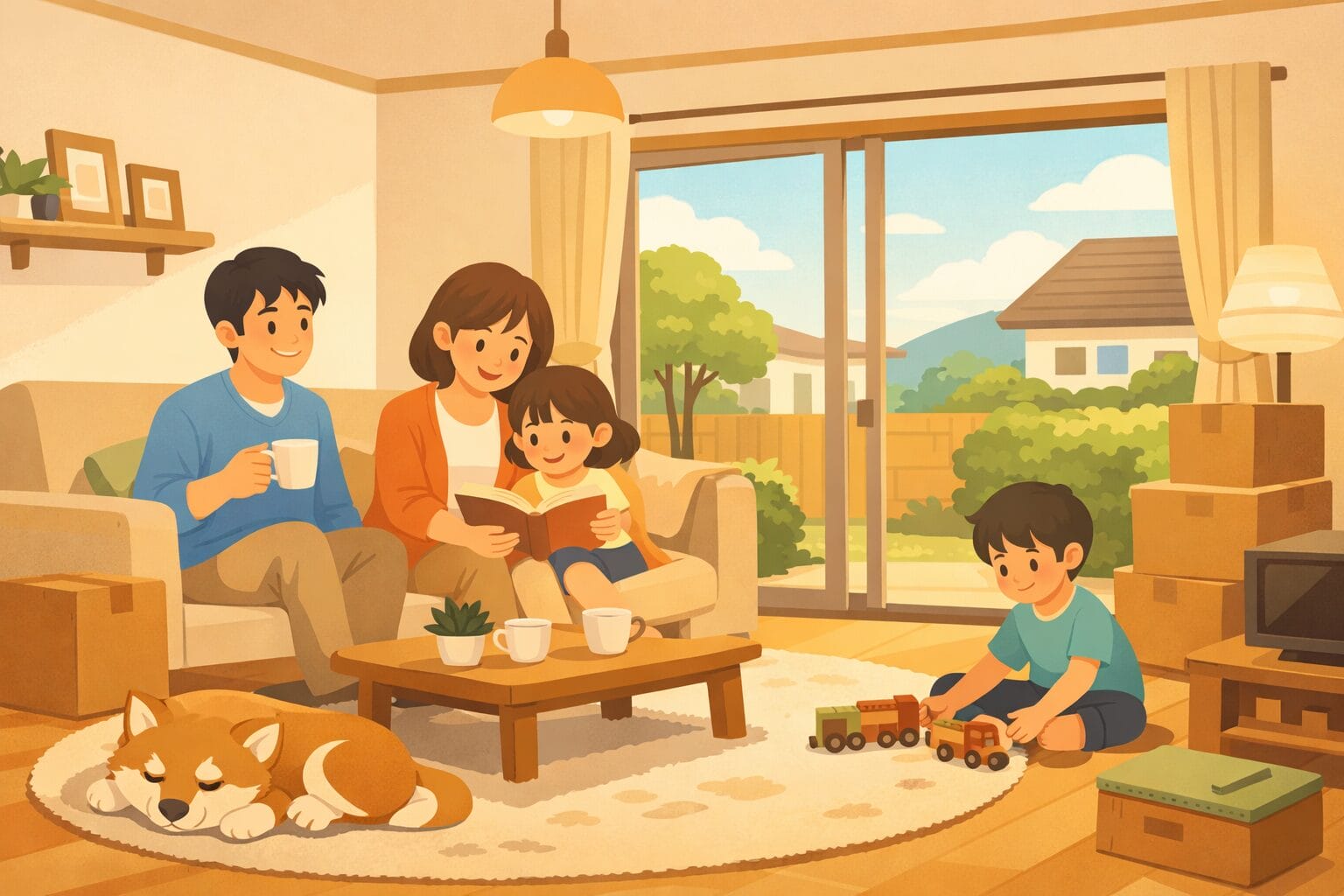 固定金利の住宅ローンで安定した返済計画を立てる家族のイメージ